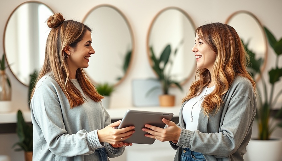 Business discussion for AI lash business names in a salon.