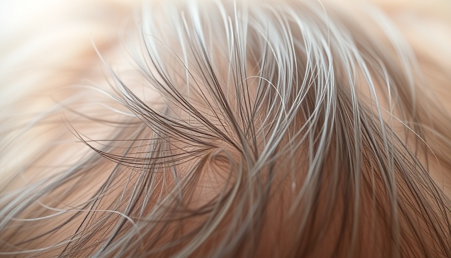 Close-up view of scalp showing thinning hair for PRP hair restoration.