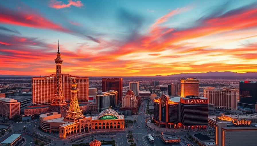 Dermatology Conference 2024 in Las Vegas, cityscape view.