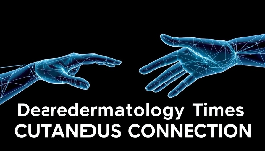 Digital art of hands illustrating aesthetic dermatology.
