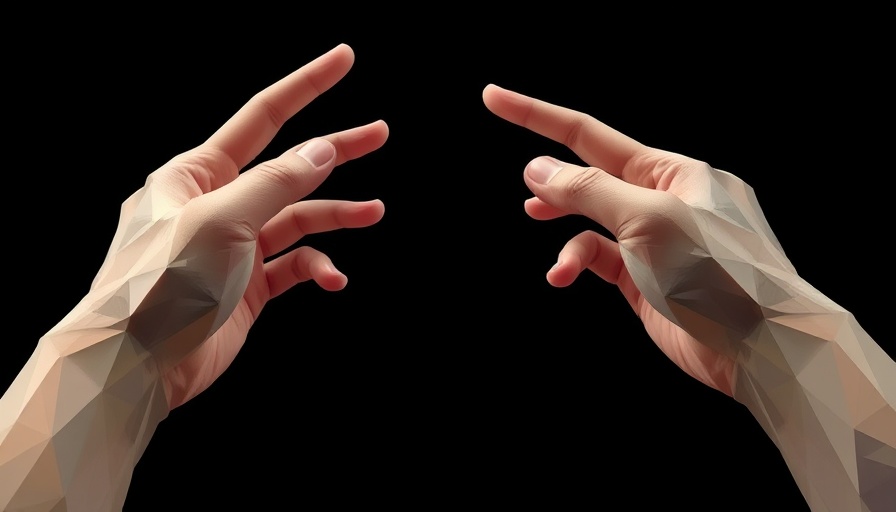 MedSpa Dermatology connection illustration with polygonal hands.