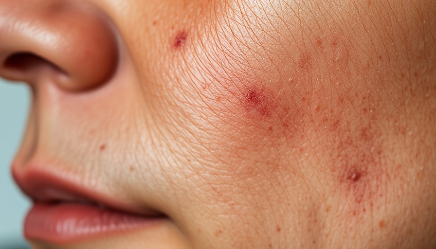 Close-up detail of melasma-affected skin texture.