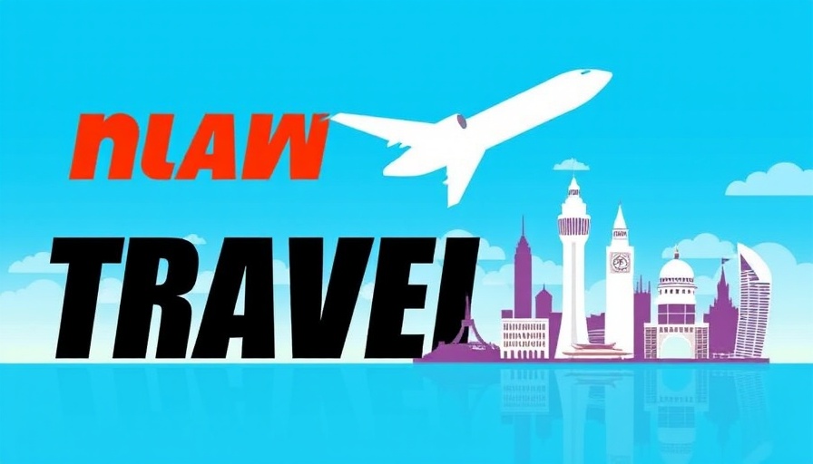 Storytelling for MedSpas: Travel-themed graphic with famous landmarks and text.