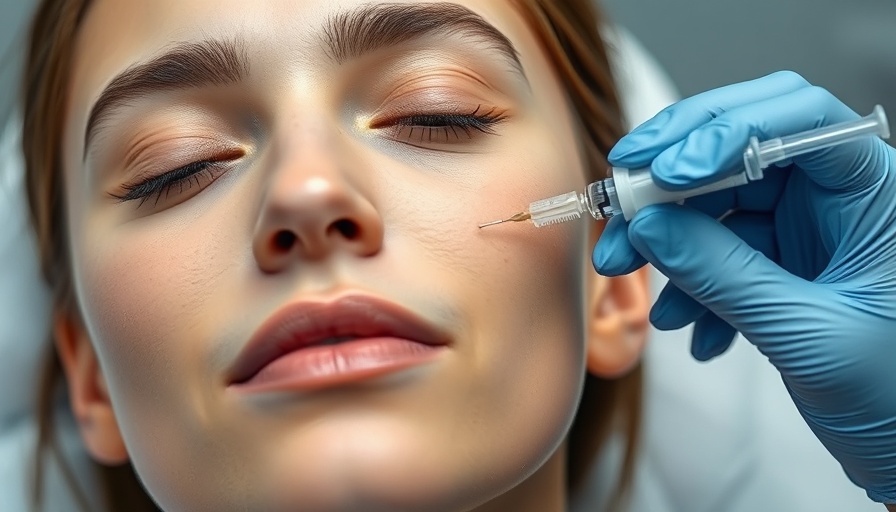 Young woman receiving dermal filler injection in clinical setting
