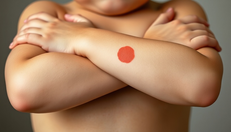 Child's arms with skin condition, possible use of Ruxolitinib cream.