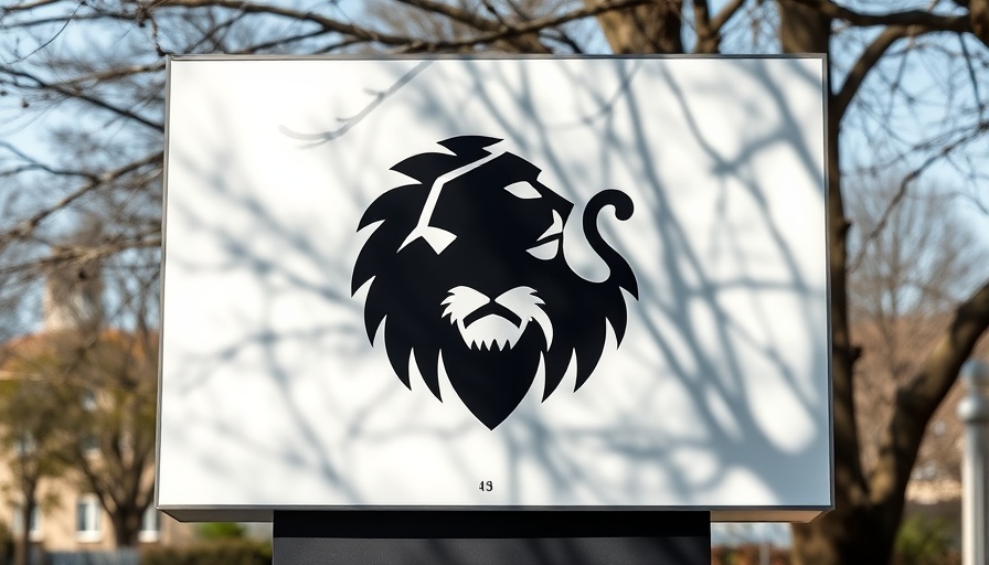 LEO Pharma Inc. sign with lion logo related to STAT6 therapy.