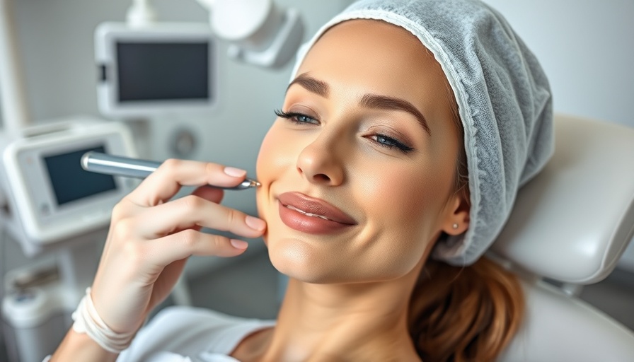 Facial laxity treatment procedure by professional in medical setting.
