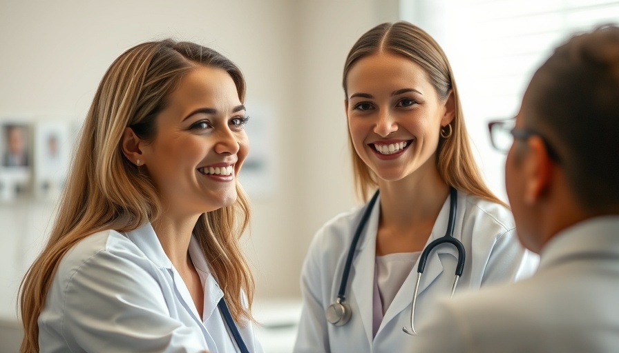 Smiling woman receiving aesthetic treatment consultation