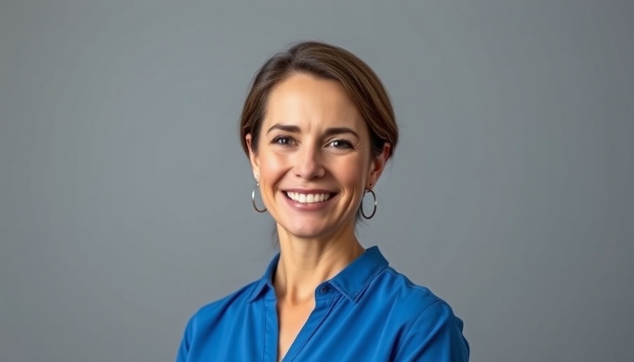 Professional woman smiling confidently, skin cancer awareness