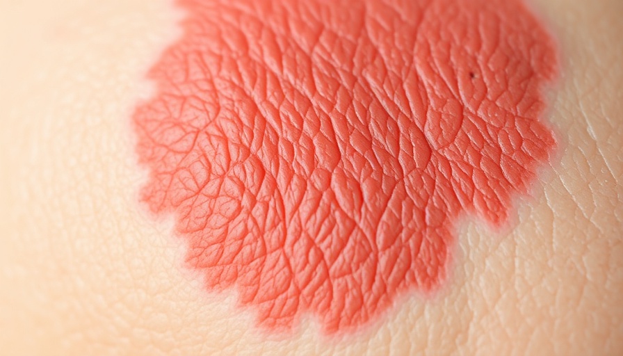 Close-up of a skin condition illustrating Image-Guided Superficial Radiation Therapy.