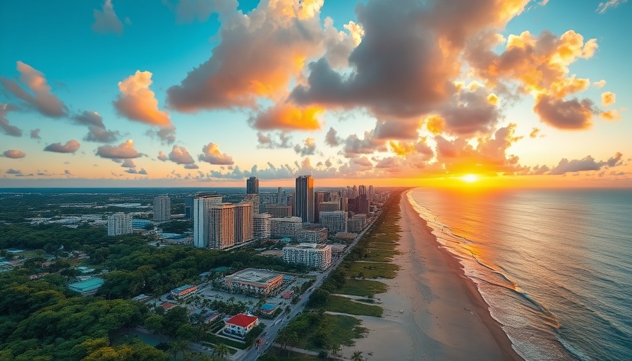South Beach skyline at sunset during South Beach Symposium 2025.