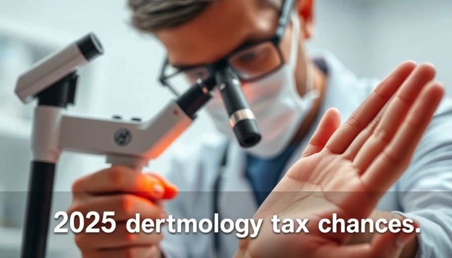2025 dermatology tax law changes overview with dermatologist examining hand
