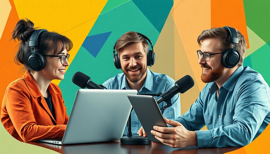 Digital content trends 2025: modern creators podcasting and meeting online.
