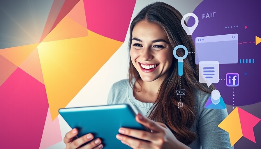 Media Mix Modeling concept with woman and digital icons