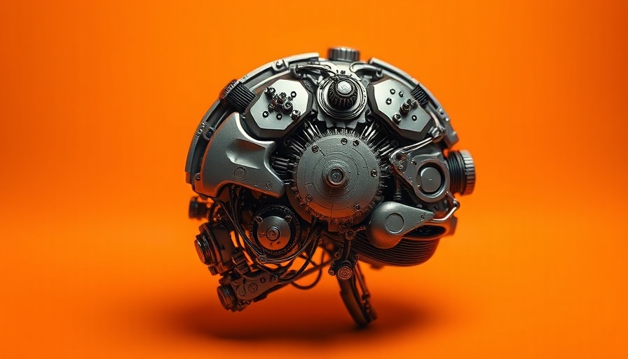 Intricate mechanical brain device representing LLM choice for MedSpa.