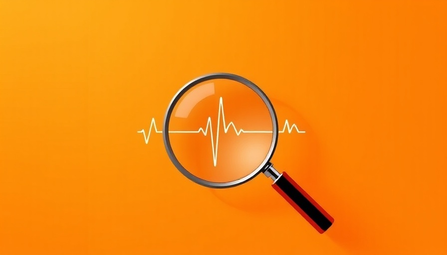 SEO Strategy Vitals illustration with heartbeat line and magnifying glass.