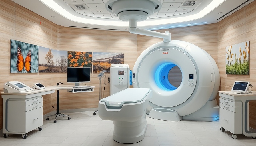 Proton beam therapy equipment in a modern treatment room.