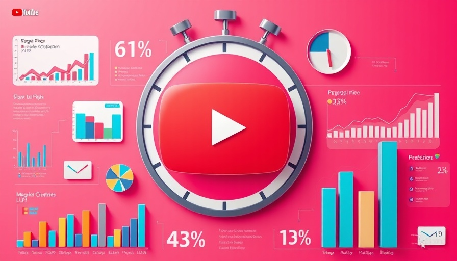 Best Time to Post on YouTube infographic with charts and clock.