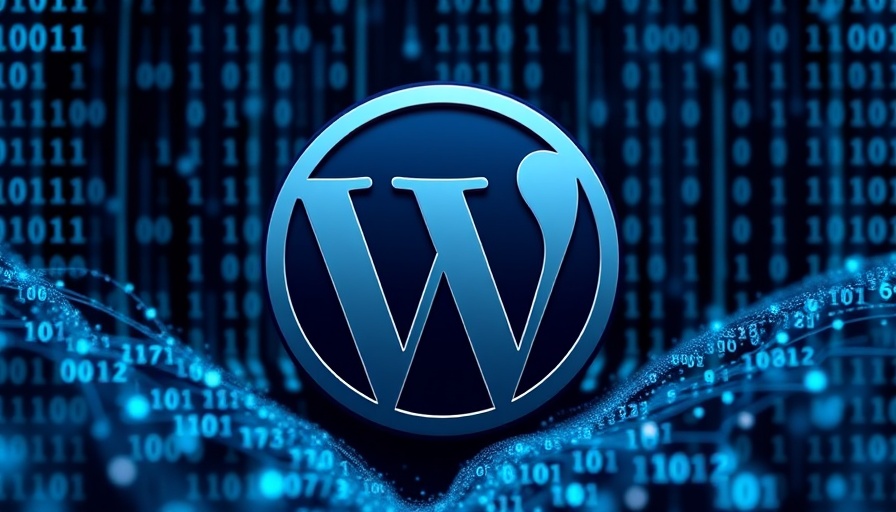 Binary code around WordPress logo depicting adaptability in governance.