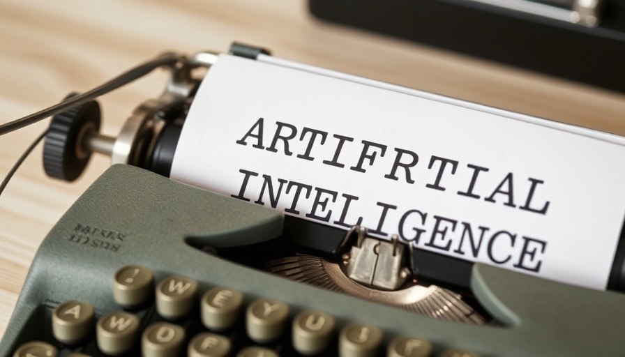 AI tools stipend for productivity concept with typewriter.