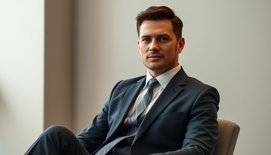 Confident professional in office setting amid inflation challenges.