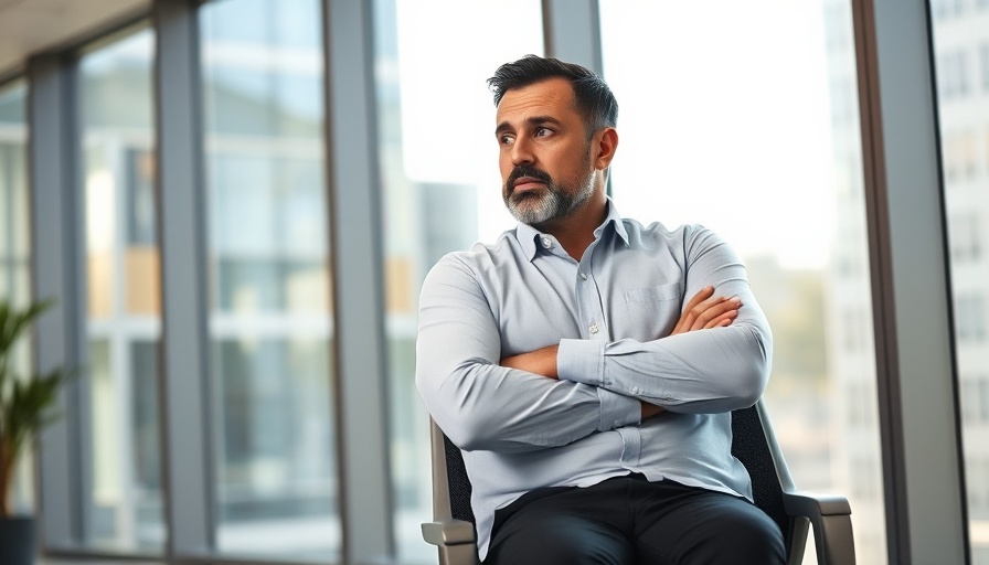 Thoughtful professional in office demonstrating adaptive leadership.