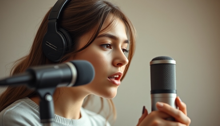 Young woman creating brand content in studio.