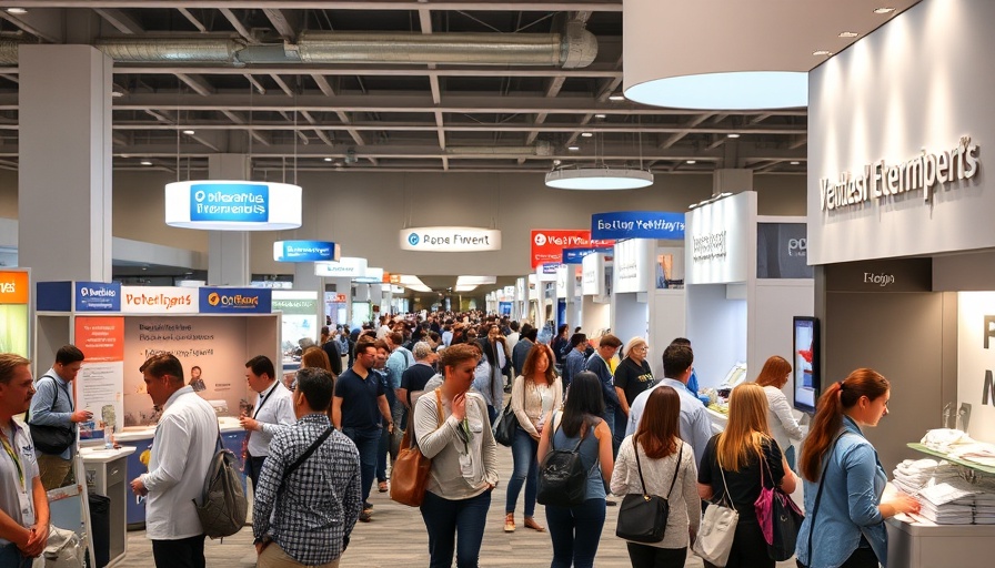 Empowering veterinarians at the WVC, bustling exhibition hall.