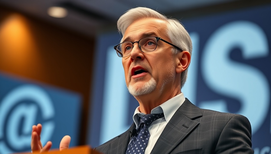 Impact of tariffs on MedSpa: Speaker addressing audience at conference.
