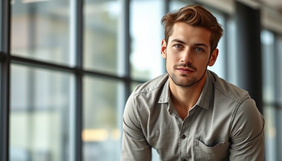 Young man in office setting related to Health Secretary Meeting Food Brands.
