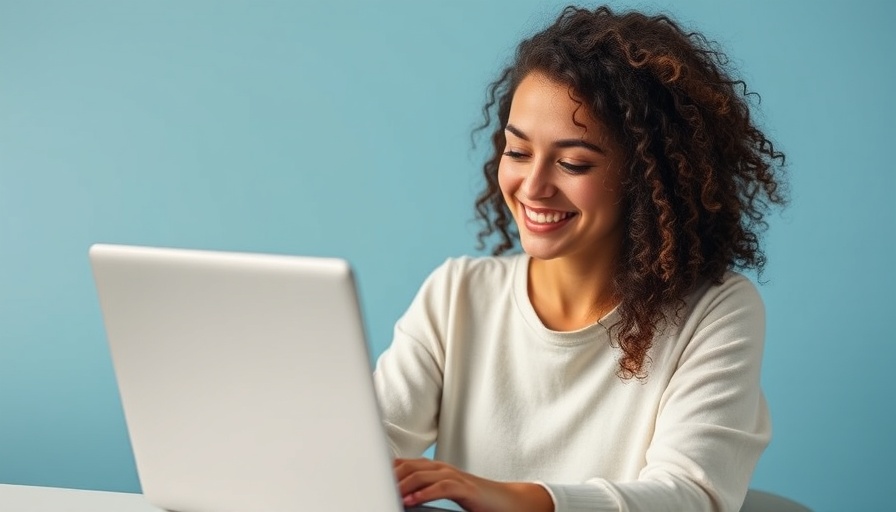 Woman engaging online with rising MedSpa engagement rates in digital setting.