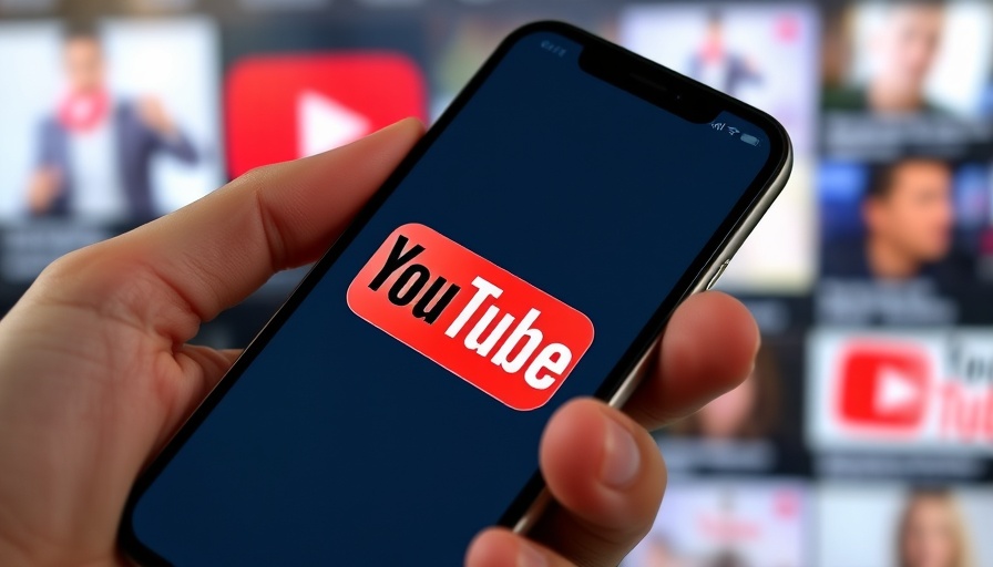 YouTube mid-roll ad changes, close-up of smartphone with YouTube logo.