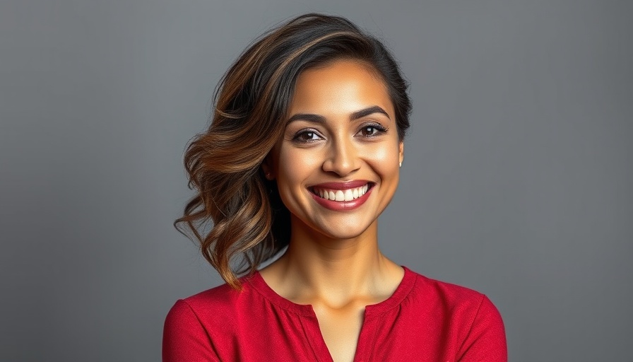Confident woman smiling at Clover x Shark Tank Summit.