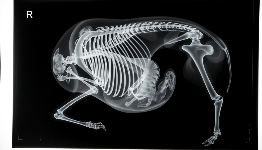 Vet clinic brain teasers: intricate animal X-ray.