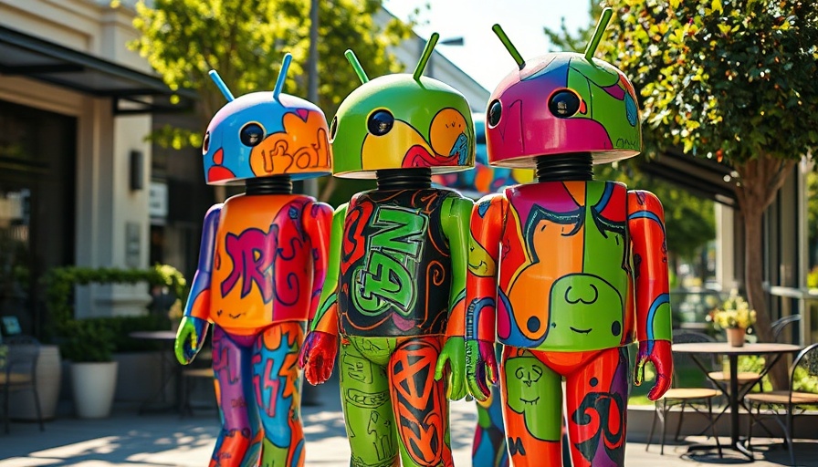 Vibrant android statues in sunlight for Robots.txt for Veterinary Clinics.