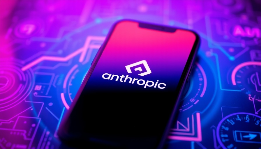 Anthropic Revenue Growth represented on vibrant smartphone screen.