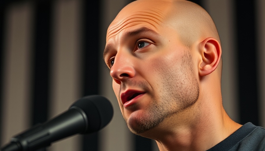 Man discussing medspa growth strategies in a podcast setting.