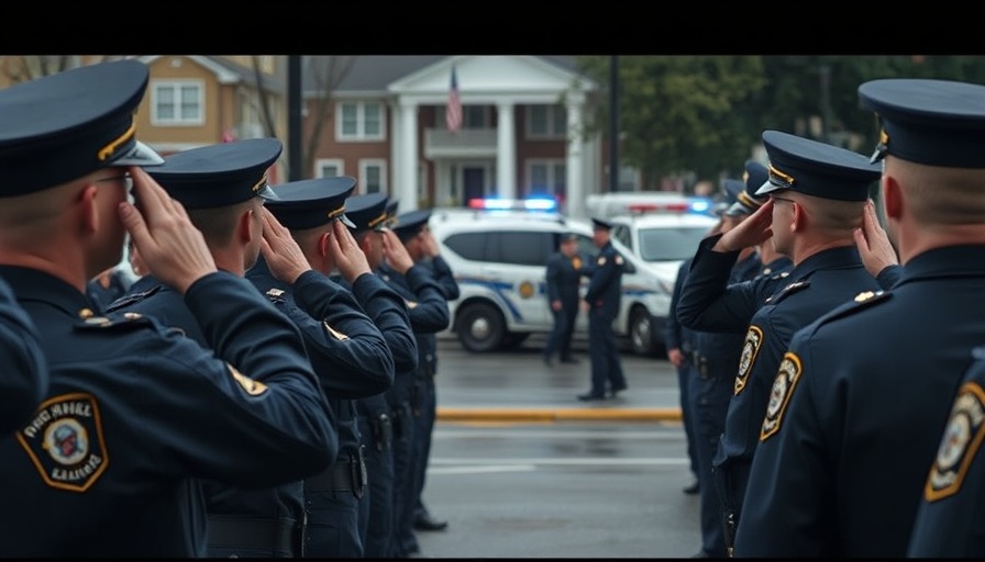 Texas K-9 memorial service with police officers saluting.