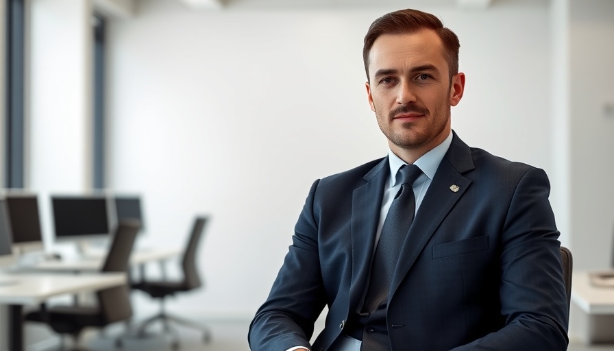 Professional man in suit sitting in office, OpenAI Developer Tools for Veterinary Clinics.