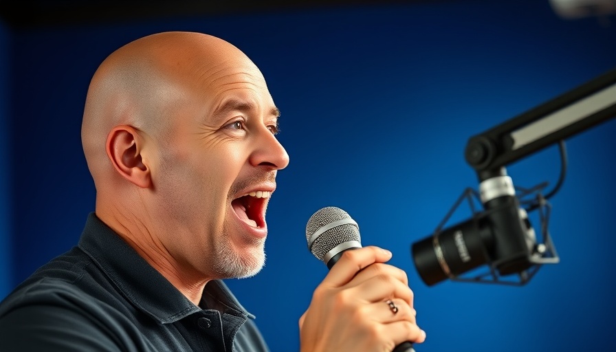 Man in podcast studio discussing medspa legal risks.