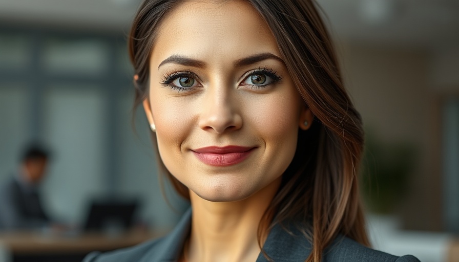 Executive woman photographed professionally in an office setting.