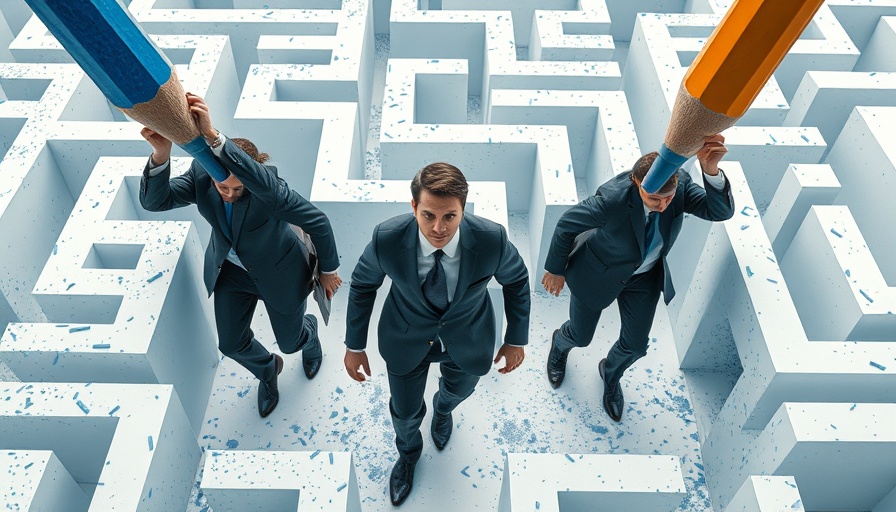Marketing as a business driver concept with maze and pencils.