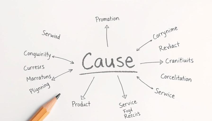Mind map sketch highlighting cause-related concepts for MedSpas.