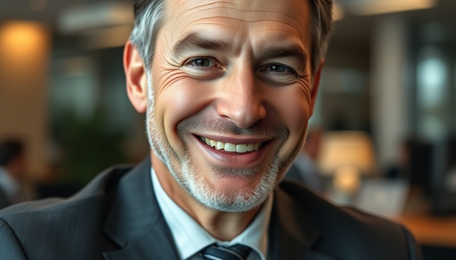 Close-up portrait of a smiling man in a suit