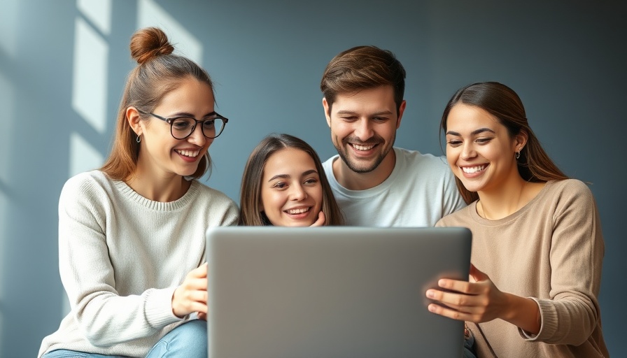 Young adults discussing social media content creation in 2025