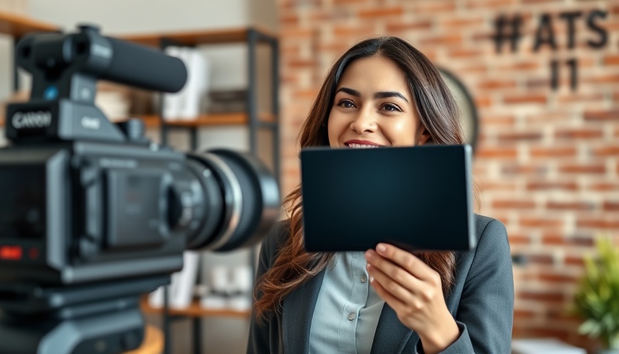 Professional woman filming video strategies for MedSpas.