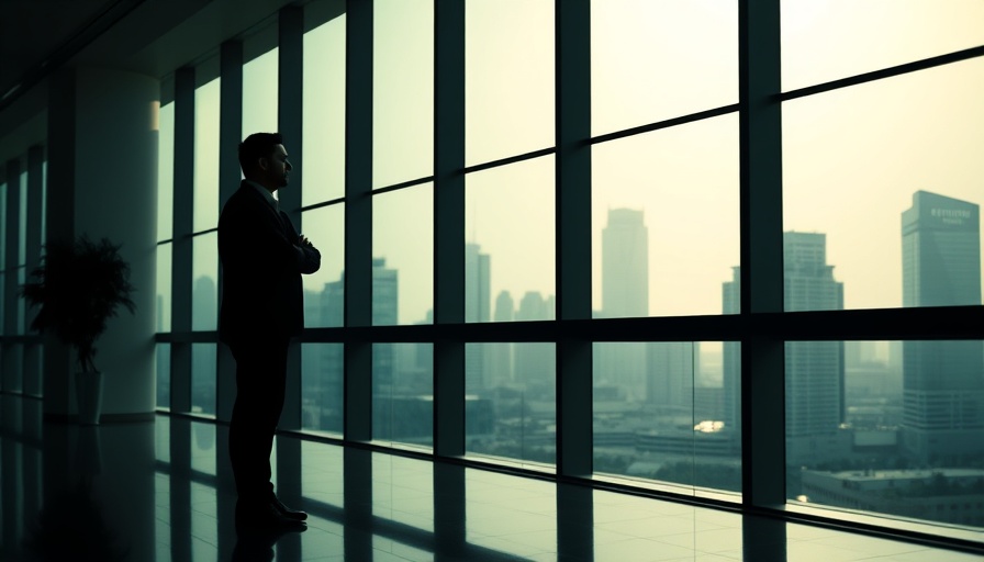 Executive in modern office reflecting company values in the aesthetics industry.