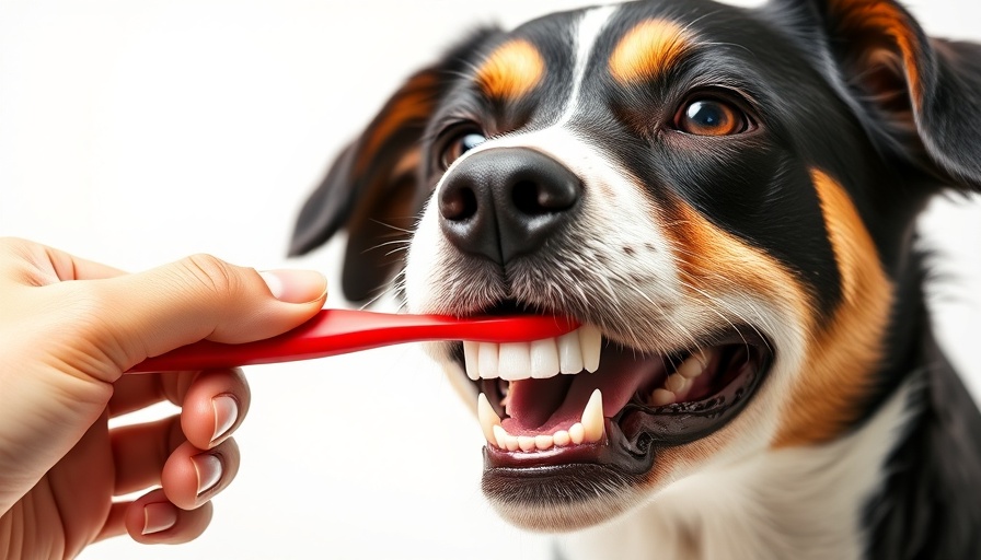 Dog's oral hygiene demonstration for World Oral Health Day veterinary insights.