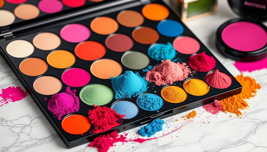 Vibrant new Pat McGrath Labs palette on elegant surface.