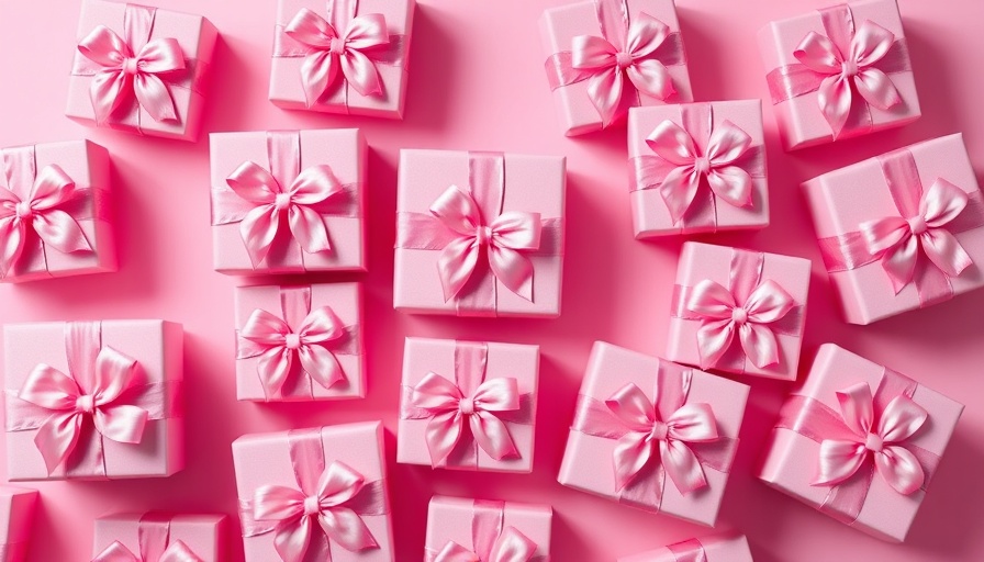Pink gift boxes with bows, Gifting on a Bootstrapped Budget concept.